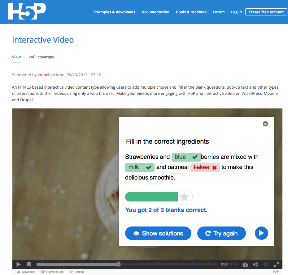 H5P Interactive Video